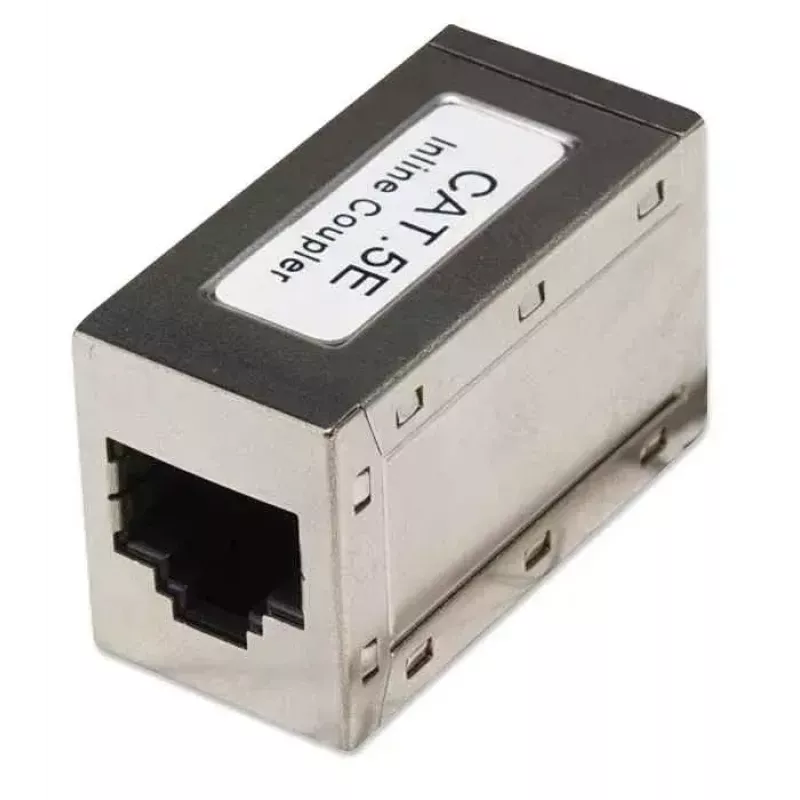 Conector fêmea em linha Intellinet, Cat5e, FTP, modular, conector fêmea 8P8C para conector fêmea 8P8C, prateado