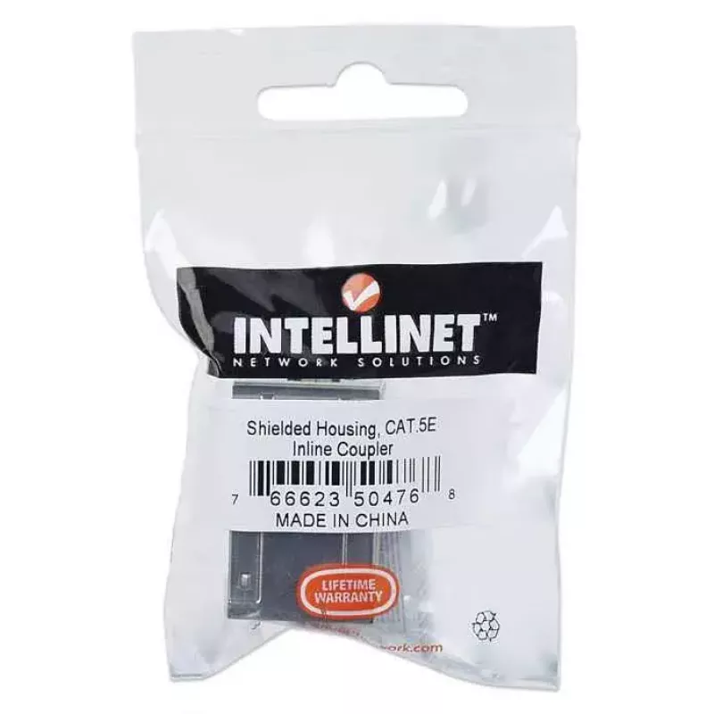 Conector fêmea em linha Intellinet, Cat5e, FTP, modular, conector fêmea 8P8C para conector fêmea 8P8C, prateado