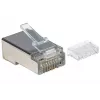 Ficha modular RJ45 Intellinet Pro Line, Cat6, STP, 3 pontas, para condutor maciço e flexível, contactos banhados a ouro 50 µ, 90 unid.