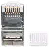 Ficha modular RJ45 Intellinet Pro Line, Cat6, STP, 3 pontas, para condutor maciço e flexível, contactos banhados a ouro 50 µ, 90 unid.