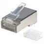 Ficha modular RJ45 Intellinet Pro Line, Cat6, STP, 3 pontas, para condutor maciço e flexível, contactos banhados a ouro 50 µ, 90 unid.