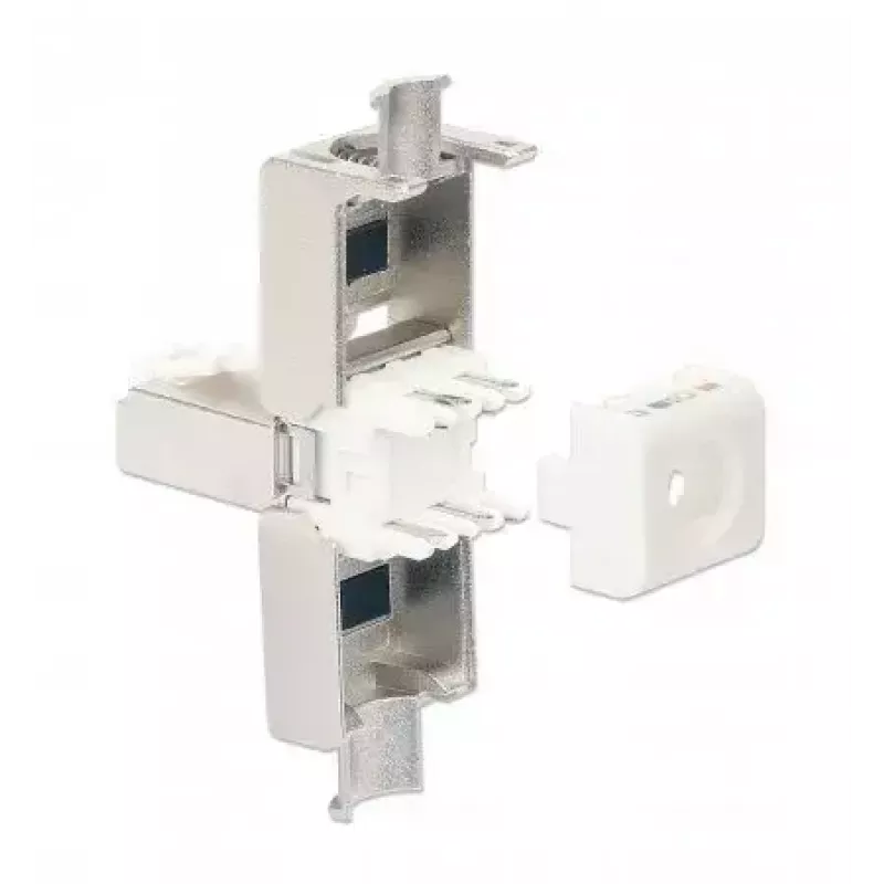 Ficha modular RJ45 sem ferramentas blindada Intellinet Cat6a 10G STP com contactos banhados a ouro