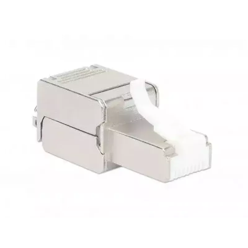 Ficha modular RJ45 sem ferramentas blindada Intellinet Cat6a 10G STP com contactos banhados a ouro