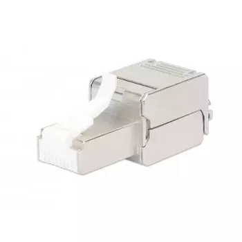 Ficha modular RJ45 sem ferramentas blindada Intellinet Cat6a 10G STP com contactos banhados a ouro