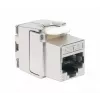 Keystone Jack RJ-45 sem ferramentas blindado Intellinet Cat8.1 40G prateado