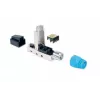 Ficha modular RJ45 sem ferramentas blindada Intellinet Cat8.1 40G azul ficha