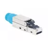 Ficha modular RJ45 sem ferramentas blindada Intellinet Cat8.1 40G azul ficha