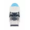 Ficha modular RJ45 sem ferramentas blindada Intellinet Cat8.1 40G azul ficha