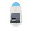Ficha modular RJ45 sem ferramentas blindada Intellinet Cat8.1 40G azul ficha