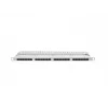 Lanberg PPU6-0024-S patch panel de 19 polegadas, 24 portas Cat6 UTP, 0,5U, cinzento