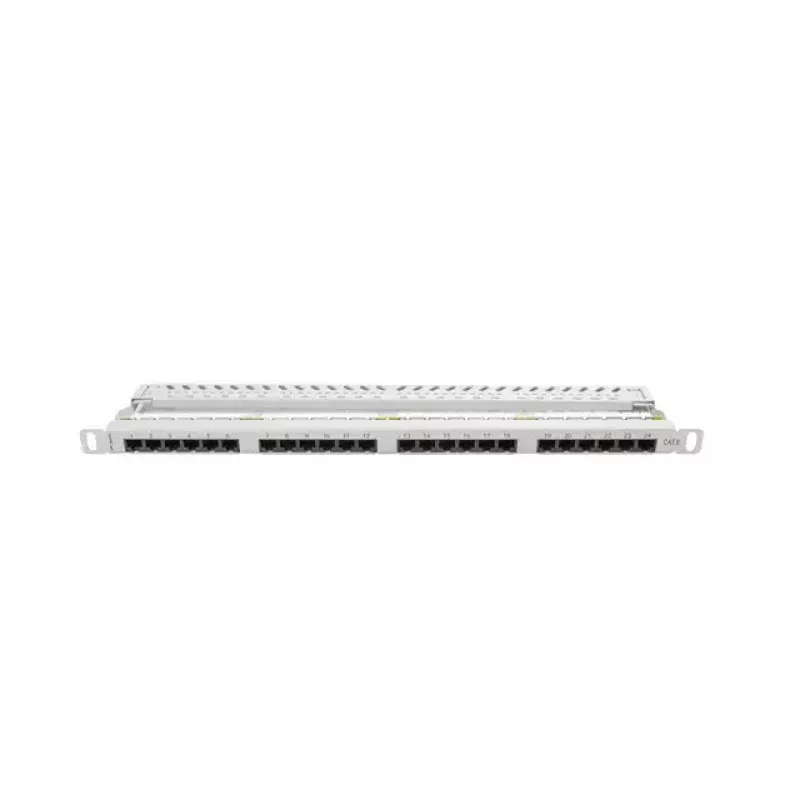 Lanberg PPU6-0024-S patch panel de 19 polegadas, 24 portas Cat6 UTP, 0,5U, cinzento