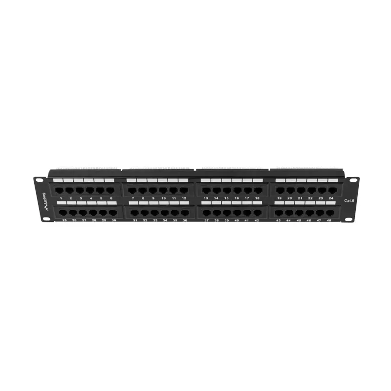 Acessório de rack Lanberg PPU6-2048-B 19 polegadas 2U 48 portas