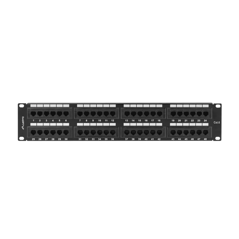 Acessório de rack Lanberg PPU6-2048-B 19 polegadas 2U 48 portas