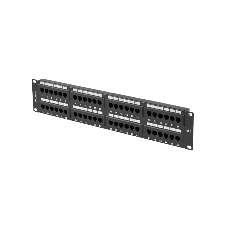 Acessório de rack Lanberg PPU6-2048-B 19 polegadas 2U 48 portas