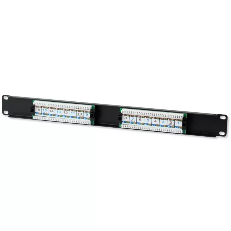Patch panel Techly UTP 16 portas RJ45 Cat.6 I-PP 16-RU-C6T