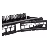 Patch panel modular Techly 24 posições UTP com módulos removíveis 1HE preto