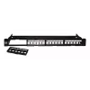Patch panel modular Techly 24 posições UTP com módulos removíveis 1HE preto