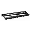 Patch panel modular Techly 24 posições UTP com módulos removíveis 1HE preto