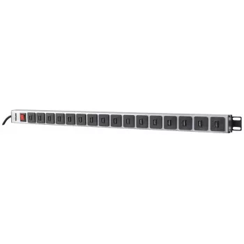 Unidade de distribuição de energia Intellinet montagem vertical em rack 16 portas USB-A
