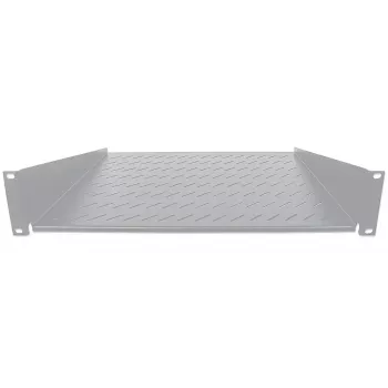 Prateleira extensível Intellinet 19 polegadas, 2HE, montagem frontal em 2 pontos, 400mm de profundidade, ventilada, máx. 25kg, cinzento, três anos de garantia
