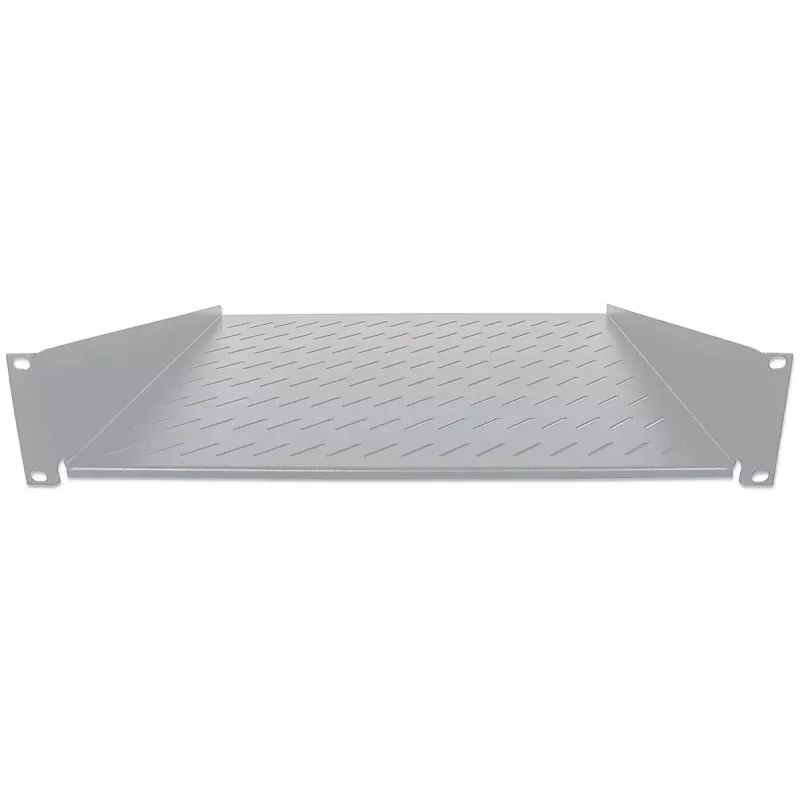 Prateleira extensível Intellinet 19 polegadas, 2HE, montagem frontal em 2 pontos, 400mm de profundidade, ventilada, máx. 25kg, cinzento, três anos de garantia