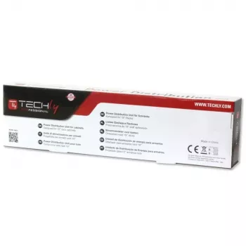 Régua de tomadas (PDU) Techly I-CASE STRIP-16SH 6 saídas AC 1.5HE preto, prateado