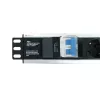 Régua de tomadas (PDU) Techly I-CASE STRIP-16SH 6 saídas AC 1.5HE preto, prateado
