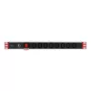 Régua de tomadas Techly Rack 19 polegadas Power Strip 1U 8 saídas C13