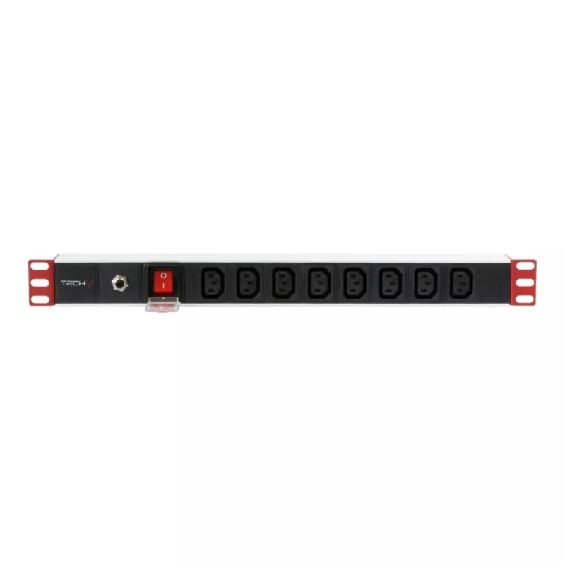 Régua de tomadas Techly Rack 19 polegadas Power Strip 1U 8 saídas C13