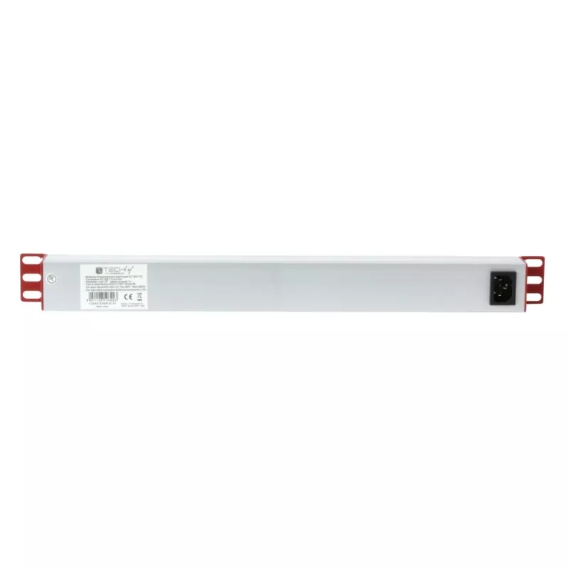 Régua de tomadas Techly Rack 19 polegadas Power Strip 1U 8 saídas C13