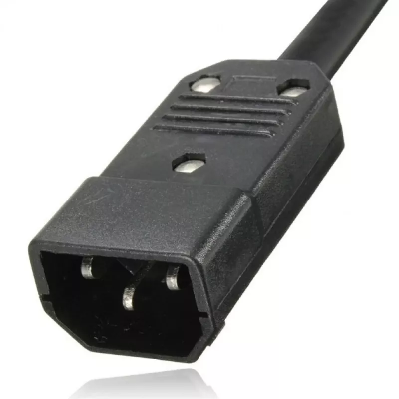Régua de tomadas Techly 8 tomadas para rack 19 polegadas ficha C14 1U preto vermelho