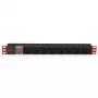 Unidade de distribuição de energia (PDU) Techly I-CASE STRIP-18C20 8 saídas AC 1U preto, vermelho
