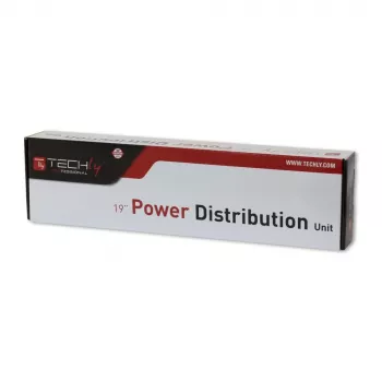 Unidade de distribuição de energia (PDU) Techly I-CASE STRIP-18C20 8 saídas AC 1U preto, vermelho