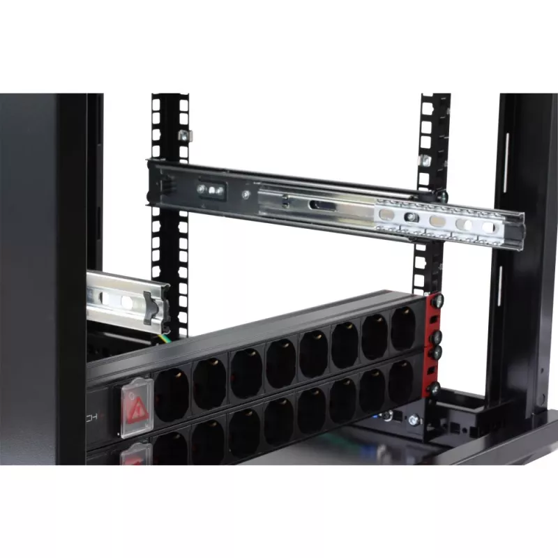 Prateleira para rack Techly I-CABINET-TRAY14BK preto 4U 19 polegadas