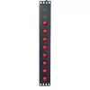 Régua de tomadas Techly 8 tomadas rack 19 polegadas com 8 interruptores ON/OFF 1,5HE