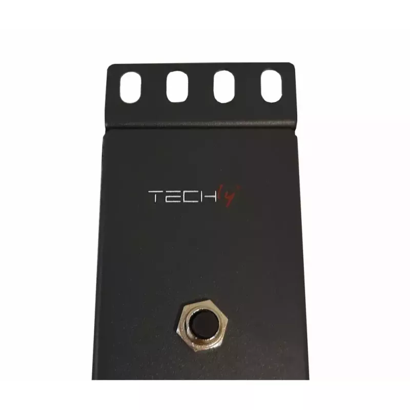 Régua de tomadas Techly 8 tomadas rack 19 polegadas com 8 interruptores ON/OFF 1,5HE