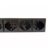 Régua de tomadas Techly 8 tomadas rack 19 polegadas com 8 interruptores ON/OFF 1,5HE