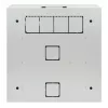Intellinet 713641 armário de parede de perfil baixo de 19 polegadas, calhas 4U horizontais + 2U verticais, 170 mm (6,7 polegadas) de profundidade, 540x550 mm, porta com fechadura, 60 kg, IP20, cinzento RAL 7035