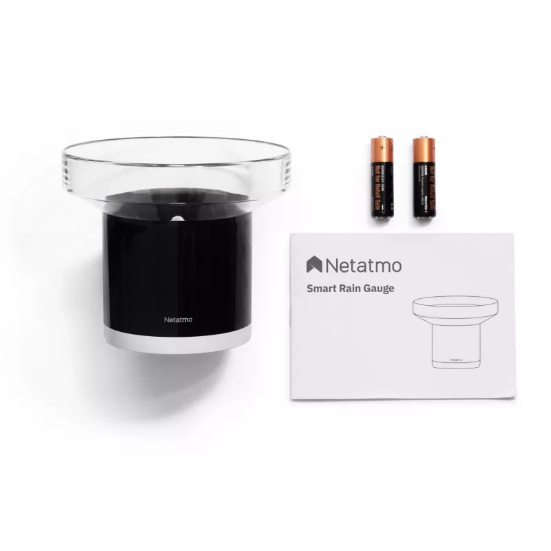 Netatmo Pluviómetro inteligente, pilha, AAA, 1,5 V, 130 mm, 130 mm, 110 mm