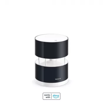 Netatmo Anemómetro inteligente, velocidade do vento, sem fios, Wi-Fi, 0 - 45 m/s, 100 m, preto, transparente