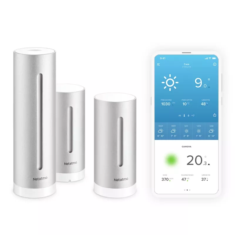 Netatmo Pack interior «Estação meteorológica smart home + Módulo interior inteligente adicional»