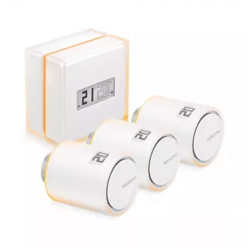 Netatmo Pack: Termostato inteligente + 3 válvulas de radiador inteligentes adicionais