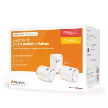 Válvulas de radiador inteligentes Netatmo Pack: 3 válvulas de radiador inteligentes adicionais