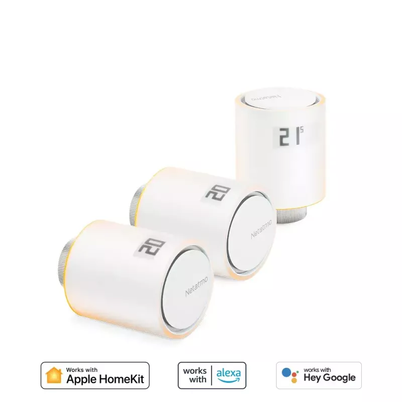 Válvulas de radiador inteligentes Netatmo Pack: 3 válvulas de radiador inteligentes adicionais