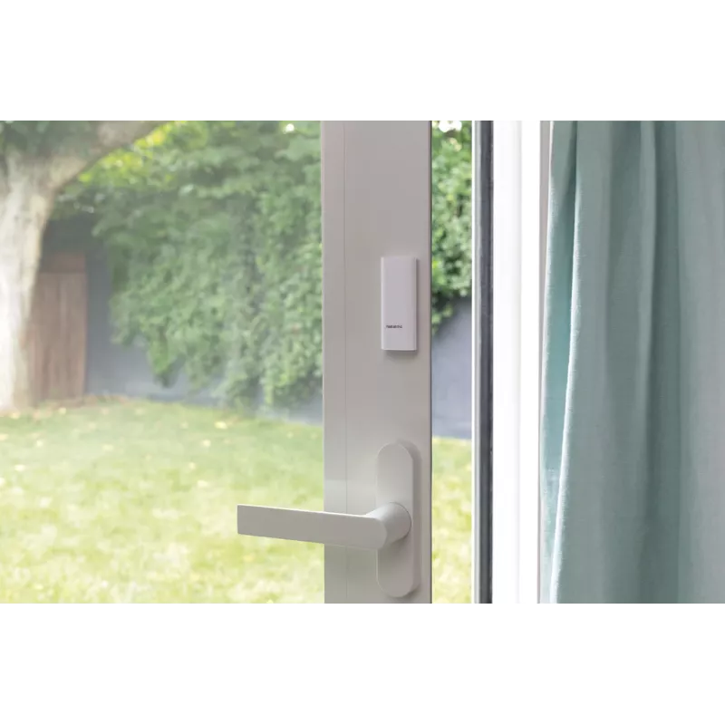 Sensor de porta/janela Netatmo DTG-EC sem fios resistente às intempéries 3 V (2×AAA), alcance 80 m, branco, conjunto de 3 unidades