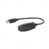 Extensor de linha USB-A Manhattan, para utilização com cabo de rede RJ45 (não incluído), prolonga dispositivos USB até 60 m, alimentação por bus, adequado para cabo de rede Cat5e/Cat6/Cat6A RJ45, preto, três anos de garantia