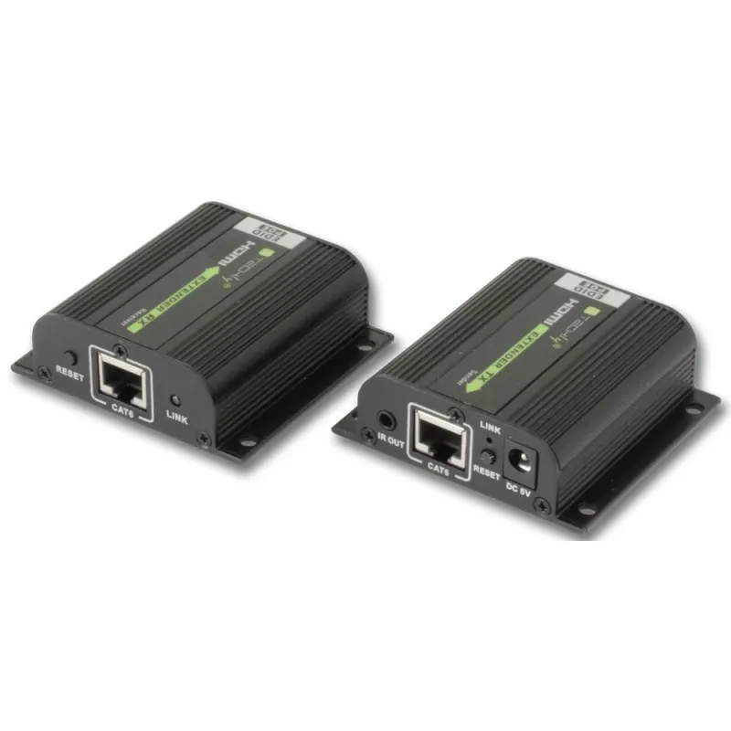 Extensor AV Techly IDATA EXT-E70POED transmissor e recetor AV preto