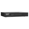 QNAP QSW-1108-8T-R2 comutador de rede não gerido, 8x 2,5GbE RJ45 (10/100/1000/2500 Mbps), de secretária, sem ventoinha, preto e cinzento