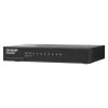 QNAP QSW-1108-8T-R2 comutador de rede não gerido, 8x 2,5GbE RJ45 (10/100/1000/2500 Mbps), de secretária, sem ventoinha, preto e cinzento
