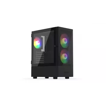 Caixa de PC KRUX VAKO KRX0132 ATX preta — vidro temperado, RGB, suporta Mini‑ATX, GPU até 31 cm, cooler de CPU até 15,9 cm